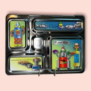 Planetbox Rover W Space Ships Magnets Stainless Steel Lunch Box